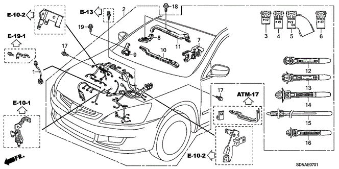 Engine/Engine Wire Harness (V6) for 2007 Honda ACCORD COUPE #1