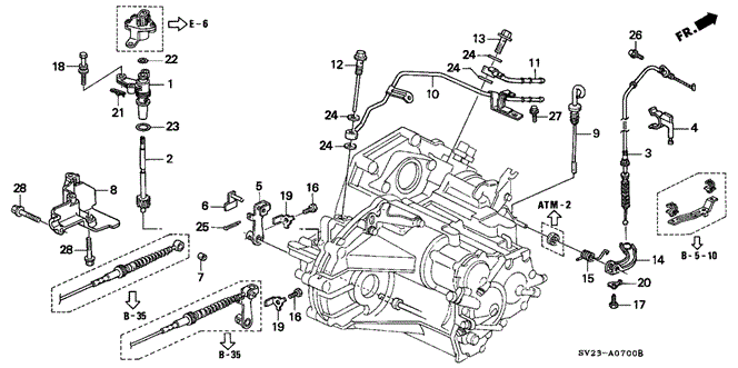 TRANSMISSION - AUTOMATIC/AT CONTROL LEVER for 1997 Honda ACCORD COUPE #1