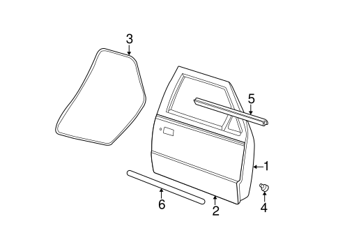 Body/Exterior Trim - Front Door for 2008 Ford Ranger #1