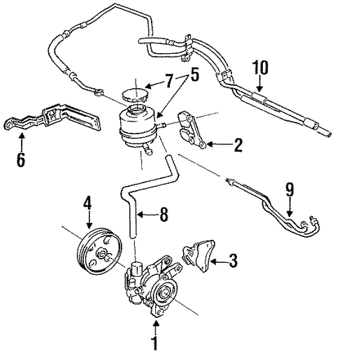 STEERING/PUMP & HOSES for 1996 Toyota Paseo #1