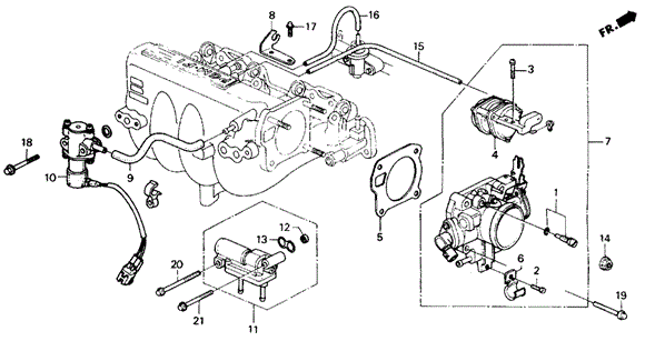 ENGINE/THROTTLE BODY (2) for 1990 Honda CIVIC SEDAN #1