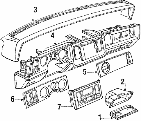 Body/Instrument Panel Components for 1988 Buick LeSabre #1