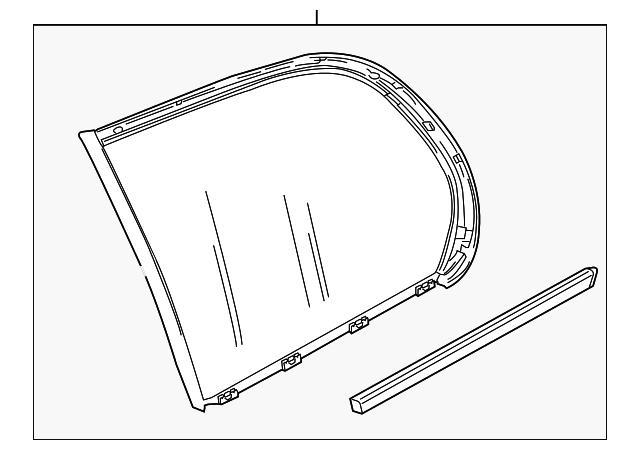 C2S49455 Деталь QUARTER GLASS, RIGHT
