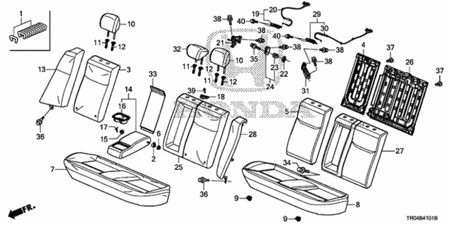 Rear Seat (Fall Down Separately) for 2012 Honda Civic #0