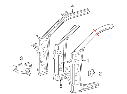 BODY/HINGE PILLAR for 2005 Toyota Tacoma #1