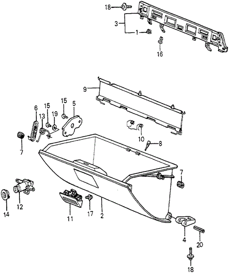 Interior/Bumper/Glove Compartment for 1983 Honda ACCORD HATCHBACK #1