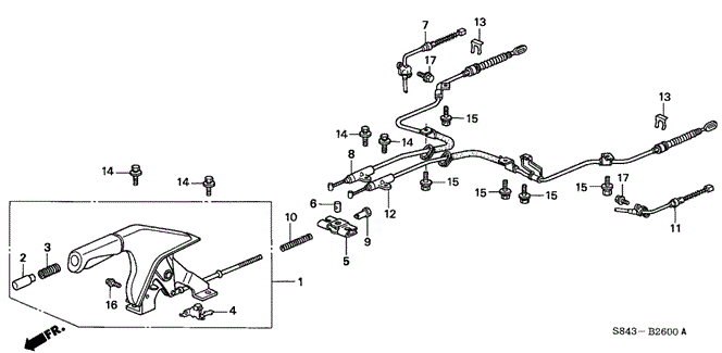 CHASSIS/PARKING BRAKE for 2001 Honda ACCORD SEDAN #1