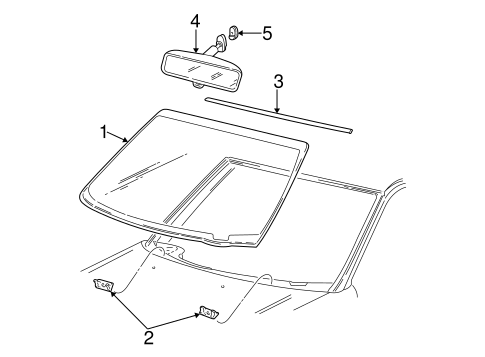 Body/Glass - Windshield for 2001 Ford F-150 #1