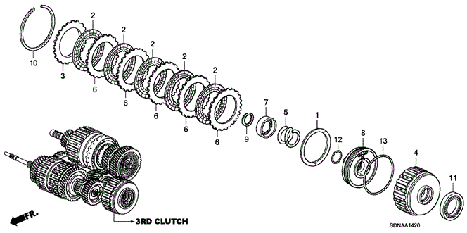 TRANSMISSION - AUTOMATIC/AT CLUTCH (3RD) (V6) for 2007 Honda ACCORD COUPE #1