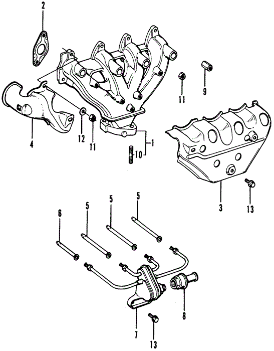 ENGINE/EXHAUST MANIFOLD - AIR INJECTION ('75-'76) for 1975 Honda CIVIC 1200 HATCHBACK #1