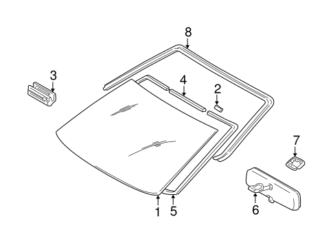 BODY/GLASS - WINDSHIELD for 2005 Scion xB #1