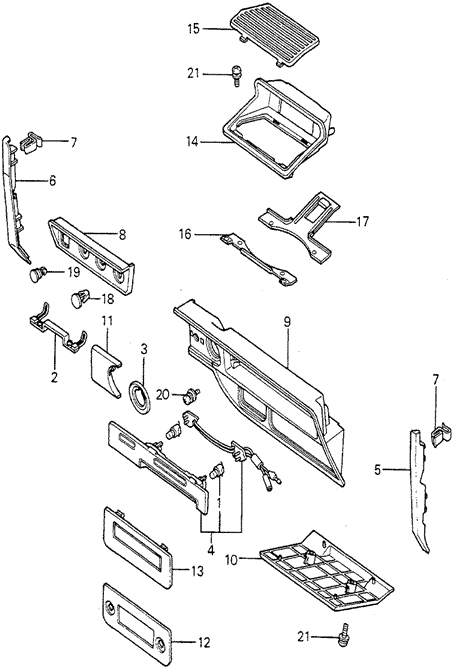 Interior/Bumper/Instrument Garnish for 1981 Honda ACCORD SEDAN #1