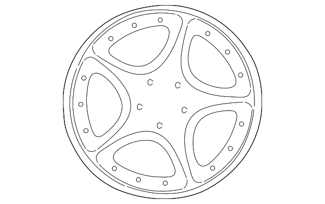 MJC6156BB WHEEL, ALLOY, LEFT