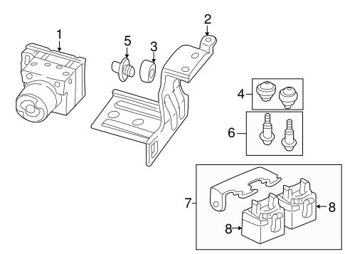 ABS Components for 2000 Kia Spectra #0