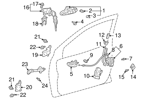 BODY/LOCK & HARDWARE for 2002 Toyota Echo #3
