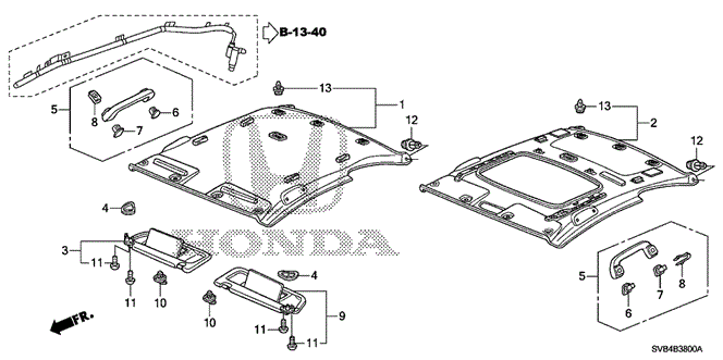 INTERIOR / BUMPER/ROOF LINING for 2010 Honda CIVIC COUPE #1
