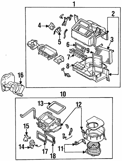 Blower Motor & Fan for 1997 Subaru Legacy #0