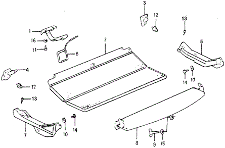 INTERIOR / BUMPER/REAR SHELF for 1978 Honda ACCORD HATCHBACK #1