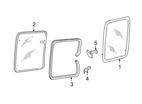 Body/Side Glass for 2005 Ford Ranger #1