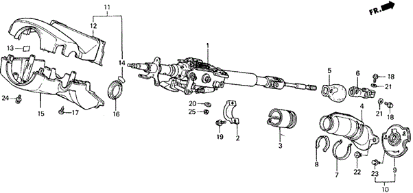 Steering Column for 1991 Honda Prelude #0