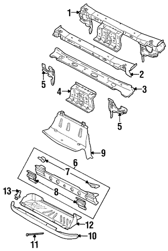 SL1 RADIATOR SUPPORT
