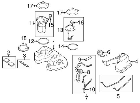 Fuel System/Fuel System Components for 2008 Ford Taurus #1