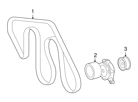 COOLING SYSTEM/BELTS & PULLEYS for 2009 Toyota Land Cruiser #1