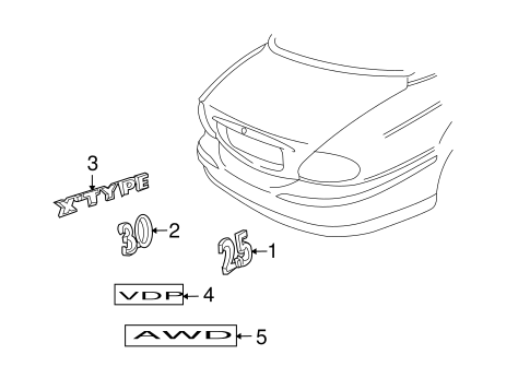 X-Type EXTERIOR TRIM - TRUNK