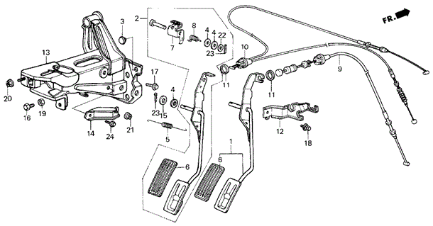 CHASSIS/ACCELERATOR PEDAL for 1985 Honda CIVIC HATCHBACK #1