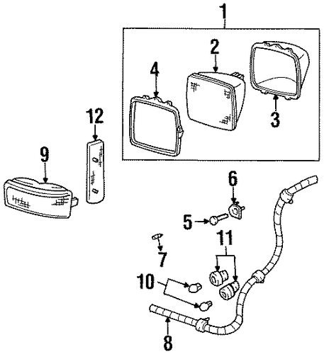 K3500 Pickup HEADLAMP COMPONENTS 2