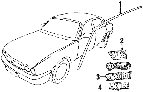 XJ12 EXTERIOR TRIM - PILLARS