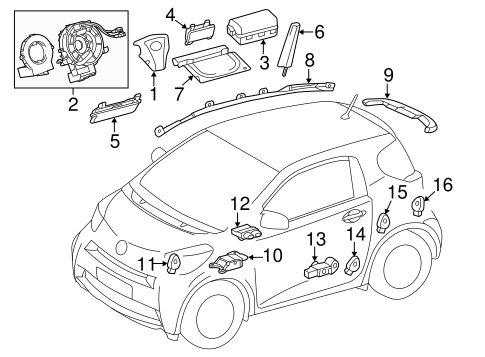 ELECTRICAL/AIR BAG COMPONENTS for 2015 Scion iQ #1