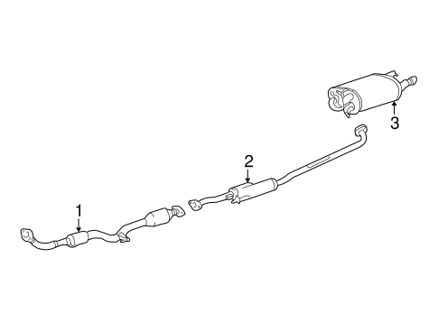 EXHAUST SYSTEM/EXHAUST COMPONENTS for 2003 Toyota Solara #1