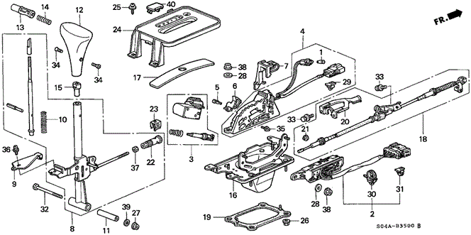 CHASSIS/SELECT LEVER for 1999 Honda CIVIC SEDAN #1
