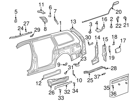 BODY/SIDE PANEL & COMPONENTS for 2003 Toyota Sienna #1