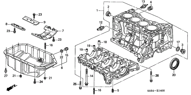 Engine/Cylinder Block - Oil Pan for 2003 Honda CIVIC HATCHBACK #1