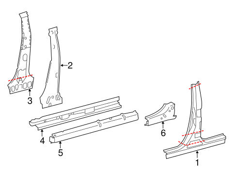 BODY/CENTER PILLAR & ROCKER for 2013 Toyota Avalon #1