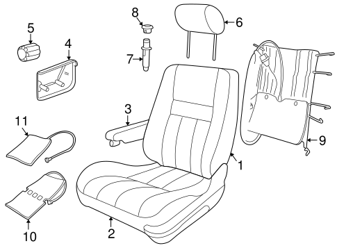 Range Rover FRONT SEAT COMPONENTS