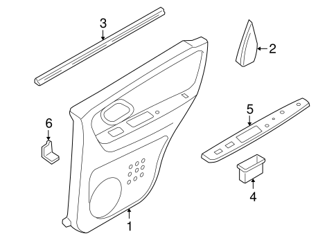 Mariner INTERIOR TRIM - REAR DOOR