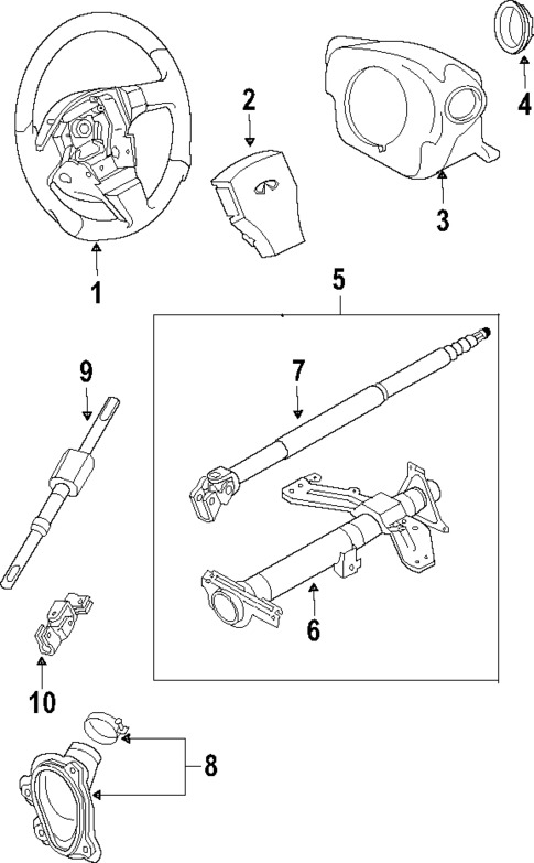 Steering Column for 2005 Infiniti G35 #0