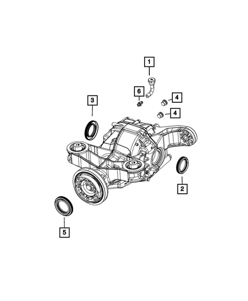 Rear Axle: Housing, Differential and Vent for 2021 Dodge Charger #1