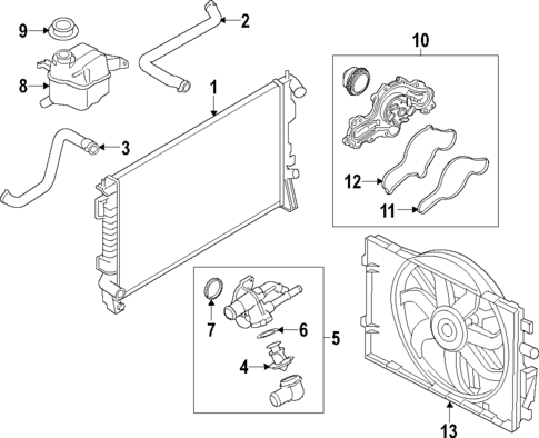 Cooling System for 2010 Ford Taurus #0