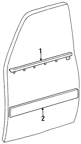 BODY/EXTERIOR TRIM - FRONT DOOR for 1996 Toyota Land Cruiser #1
