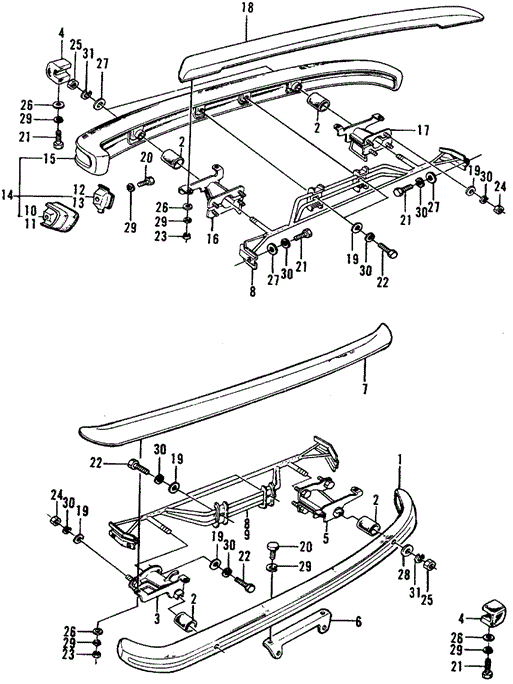 BODY / AIR CONDITIONING/BUMPER ('74-'76) for 1975 Honda CIVIC 1200 HATCHBACK #1