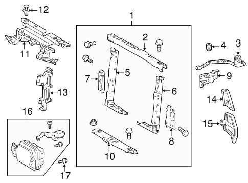 BODY/RADIATOR SUPPORT for 2014 Toyota RAV4 #2