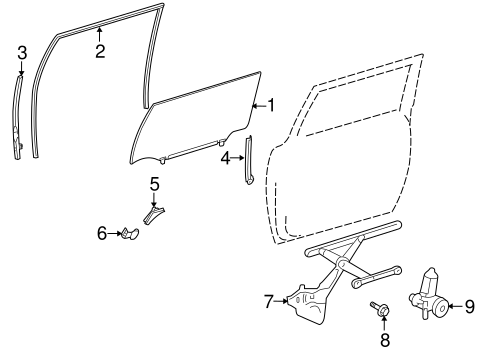 BODY/GLASS - FRONT DOOR for 2011 Toyota FJ Cruiser #1