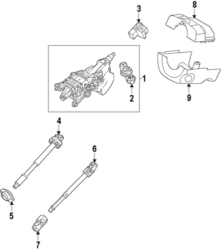 Mustang STEERING COLUMN