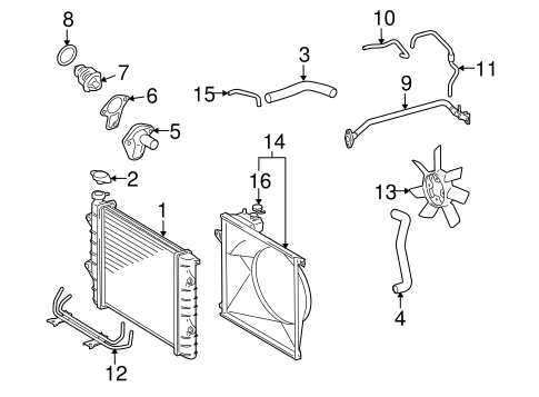 COOLING SYSTEM/COOLING FAN for 2011 Toyota Tacoma #1