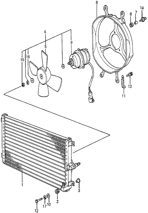 Body/Air Conditioning/A/C Air Conditioner - Fan for 1983 Honda ACCORD HATCHBACK #1