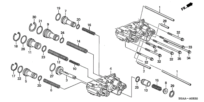 TRANSMISSION - AUTOMATIC/AT SERVO BODY for 2004 Honda CIVIC SEDAN #1